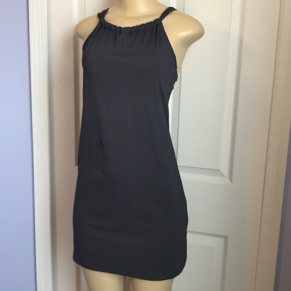 Athleta Swim Dress Skirt Swimsuit XSP Black